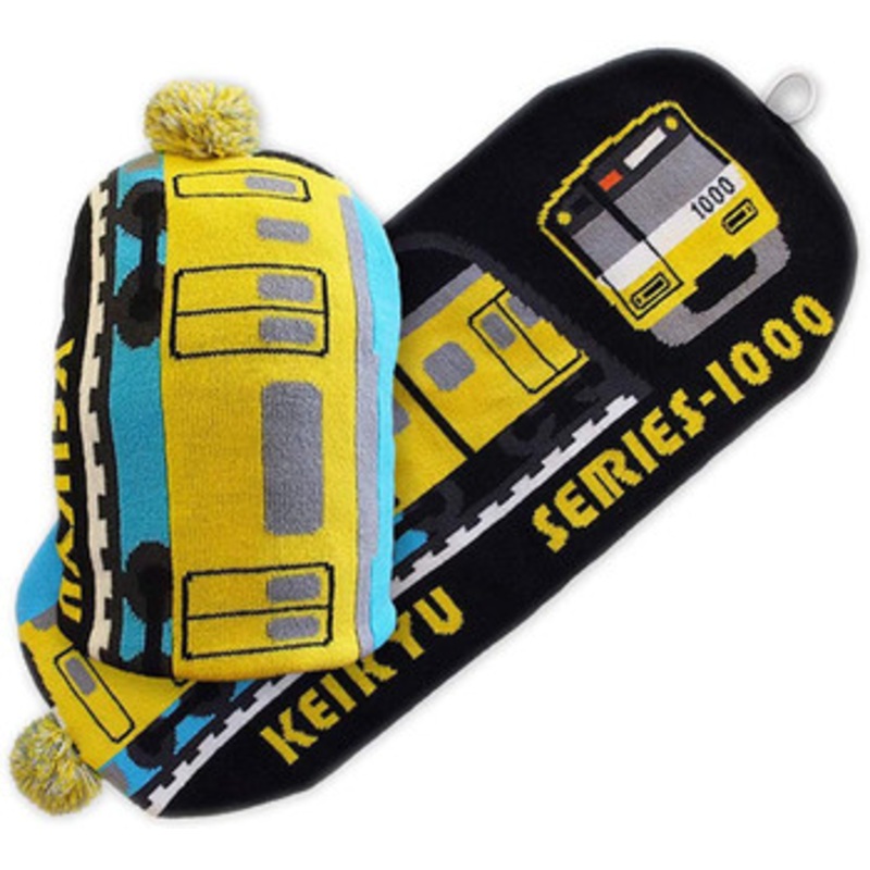 Railway 2 Way Scarf/Beanie for Kids Keikyu Type 1000