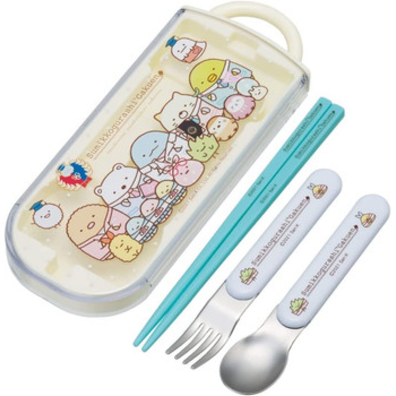 Skater Sumikko Gurashi Spoon, Fork, Chopsticks Trio Set