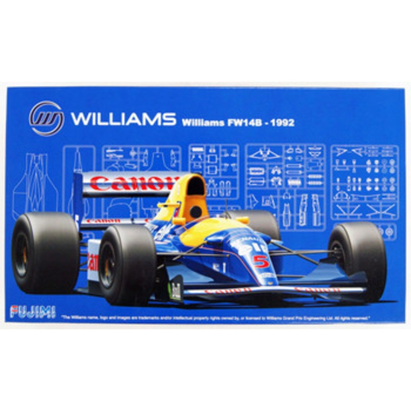 Fujimi Grand Prix 1/20 Williams FW14B – 1992 England/ Monaco/ Hungary GP Plastic Model