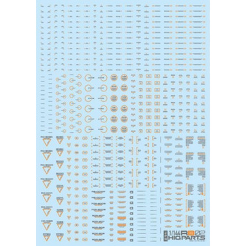 HiQparts 1/144 RB02 Caution Mark Decal Gray x Orange