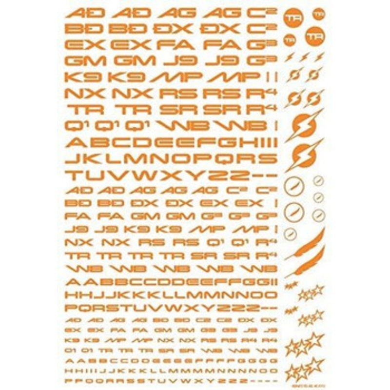 HiQparts TR Decal3 Alphabet Orange