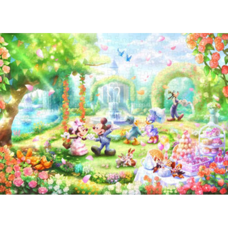 Tenyo D-300-054 Jigsaw Puzzle Disney Mickey & Friends Rose Scented Garden Party (300 Pieces)