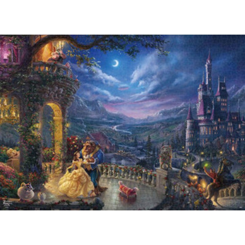 Tenyo D2000-632 Jigsaw Puzzle Disney Beauty and the Beast Dancing in the Moonlight (2000 Pieces)