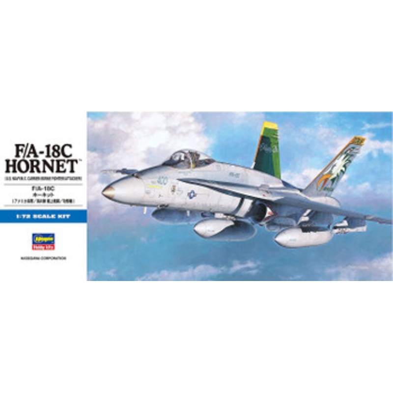 Hasegawa 1/72 F/A-18C Hornet (U.S. Navy/M.C. Carrier-Borne Fighter/Attacker) Plastic Model
