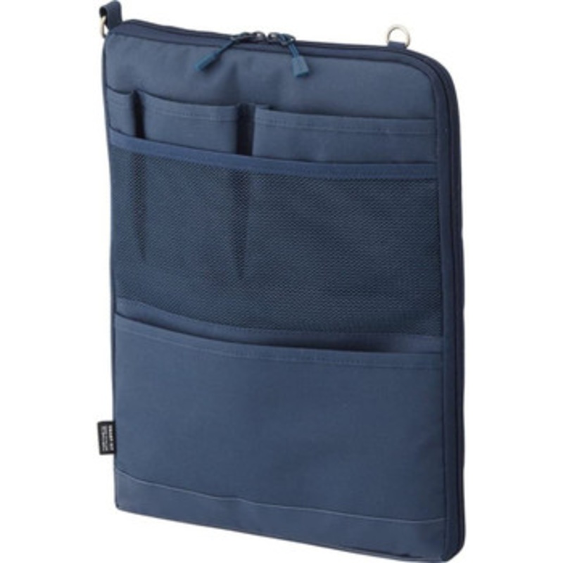 LIHIT LAB. SMART FIT ACTACT Bag-in-bag Vertical Type Size A4 (Navy)