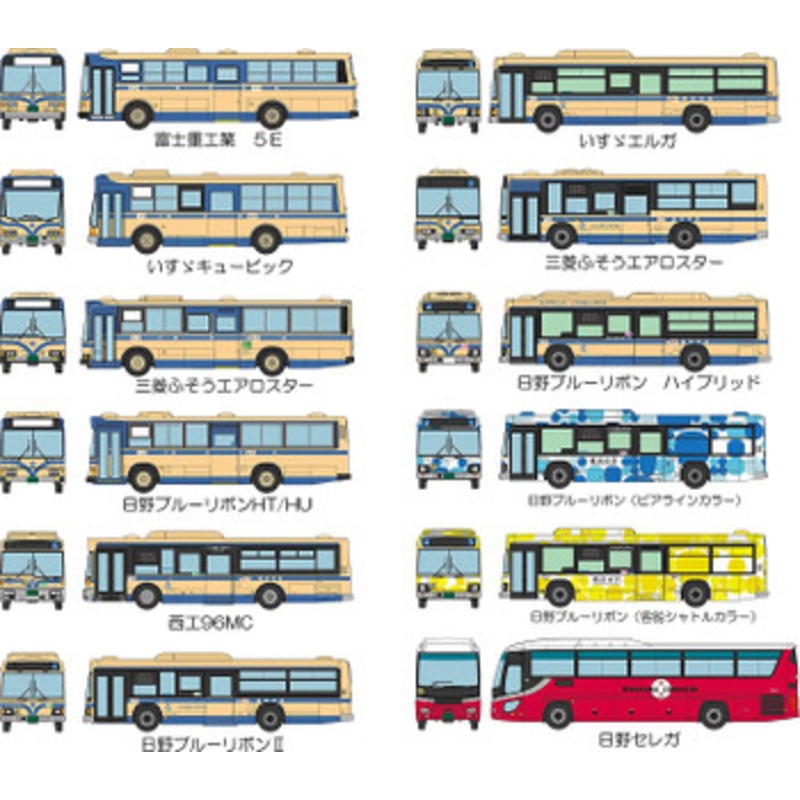 Tomytec The Bus Collection Yokohama Municipal 100th Anniversary Special (12 Buses Randomly Packed) (N scale)