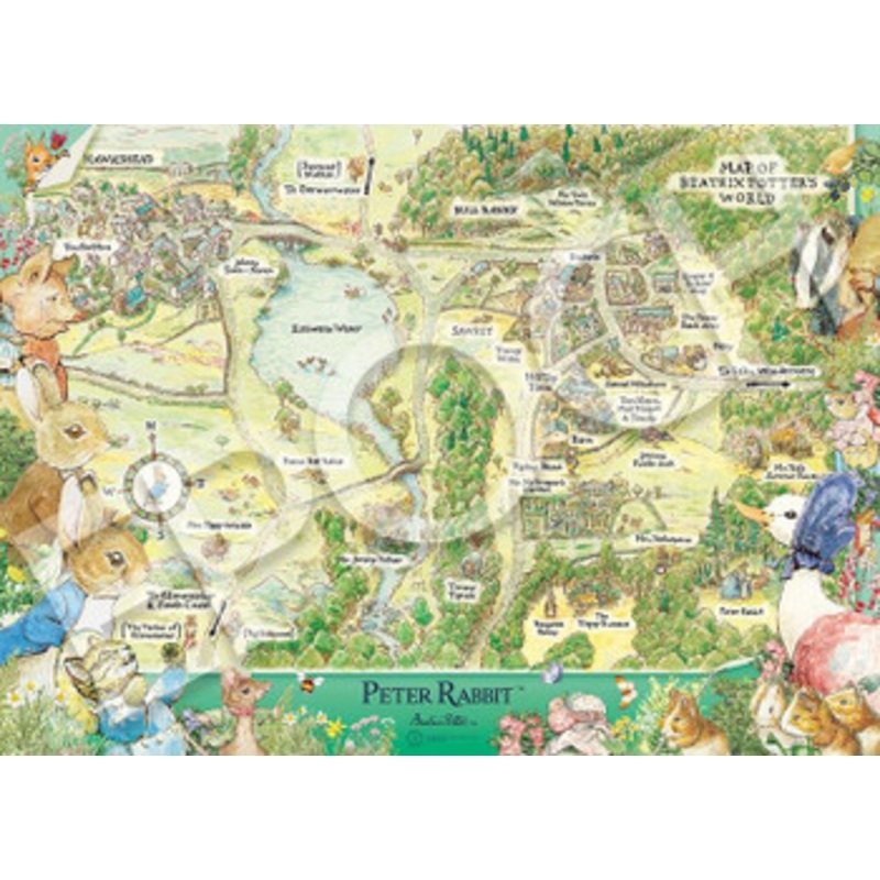 Epoch 06-515s Jigsaw Puzzle Peter Rabbit Map of Beatrix Potter’s World (500 Pieces)