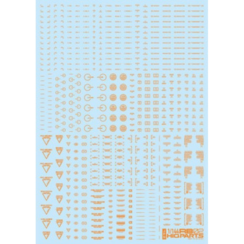 HiQparts 1/144 RB02 Caution Mark Decal One Color Orange