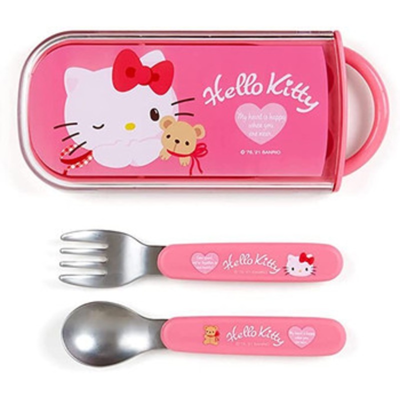 Sanrio Lunch Combi Spook & Fork Set Hello Kitty Bear