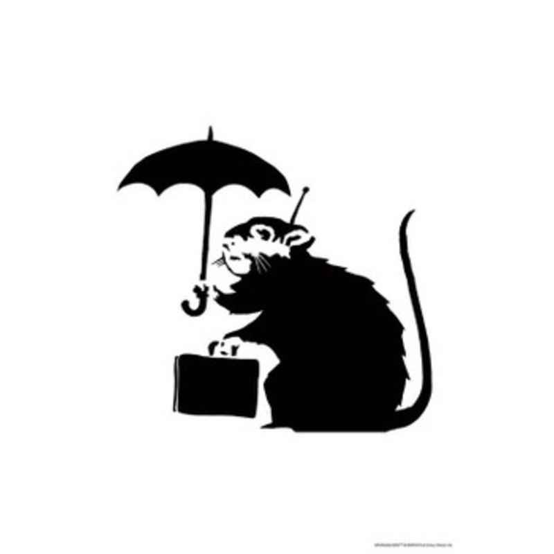 Beverly 83-112 Jigsaw Puzzle Banksy Umbrella Rat (300 Pieces)
