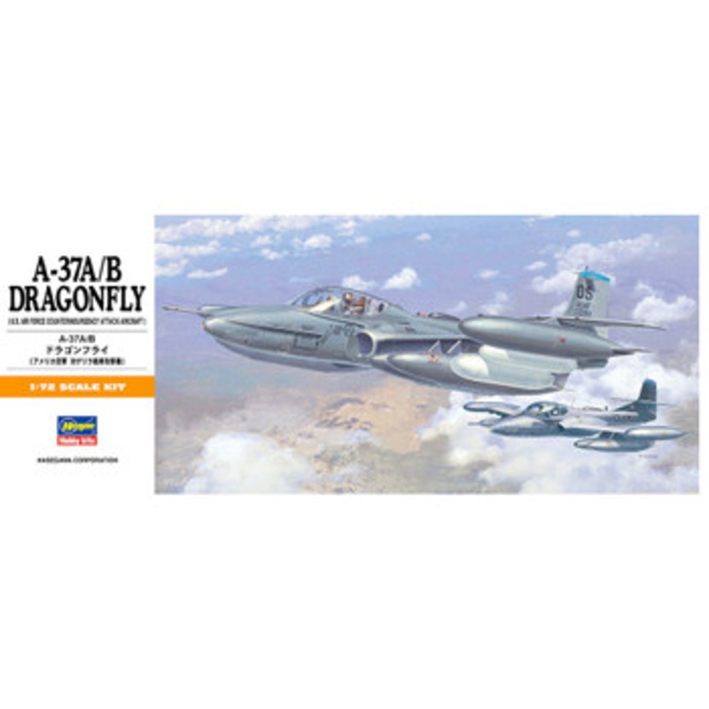 Hasegawa 1/72 A-37A/B Dragonfly (U.S. Air Force Counterinsurgency Attack Aircraft) Plastic Model