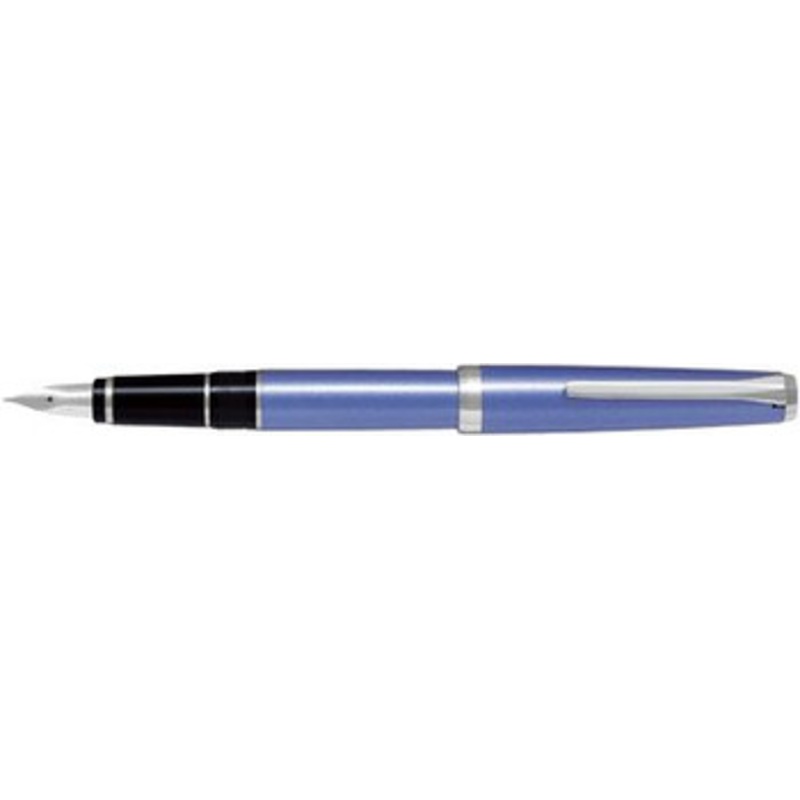 Pilot FE25SR-LBSF Elabo Rhodium Light Blue Fountain Pen (NIB:SF Soft Fine)