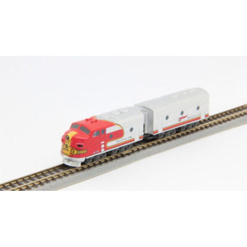 Rokuhan ST012-1 Z Shorty EMD F7 ATSF 2 Cars Set (Z Scale)