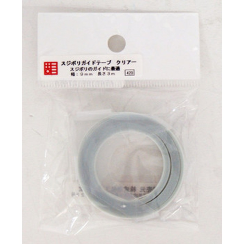 Sujiborido Sujibori Guide Tape 9mm x 3mm Clear