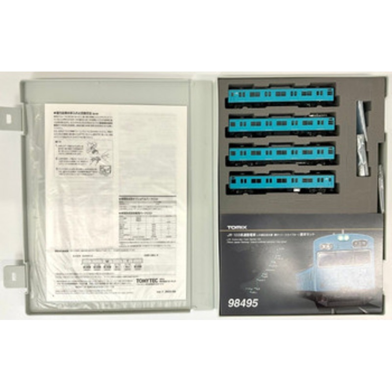 Tomix 98495 JR Series 103 Commuter Train (JR West Specification/ Black Sash/ Sky Blue) 4 Cars Set (N scale)