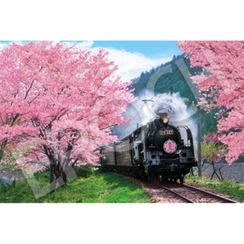 Epoch 09-020s Jigsaw Puzzle Cherry Blossoms and the Oigawa Railway in Shizuoka Japan (1000 Pieces)