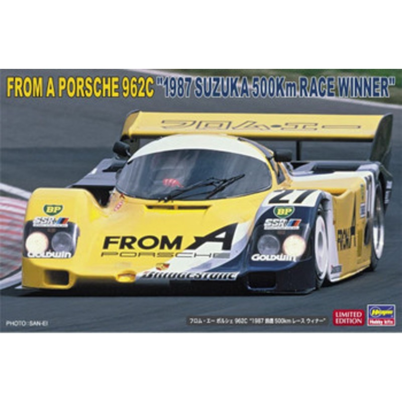Hasegawa 1/24 From A Porsche 962C 1987 Suzuka 500km Race Winner Plastic Model