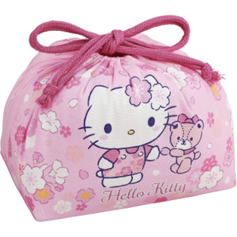 OSK Drawstring Lunch Bag Hello Kitty Cherry Blossoms
