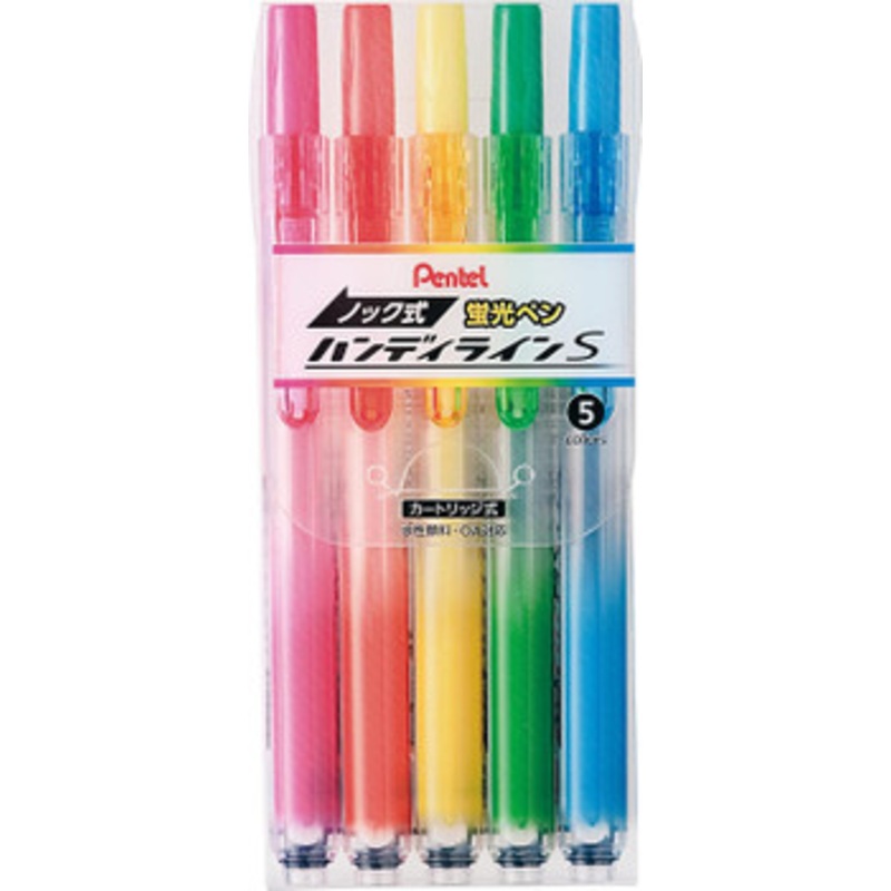 Pentel Highlighter Handy Line S 5 Color Set