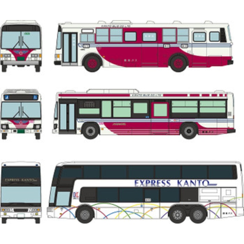 Tomytec The Bus Collection Kanto Bus 90th Anniversary 3 Bus Set (N scale)