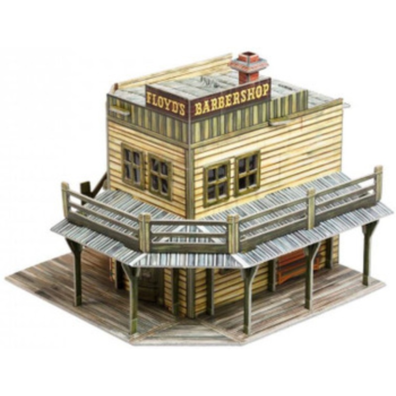 Umbum Paper Craft Kit Barber 1/56 Scale