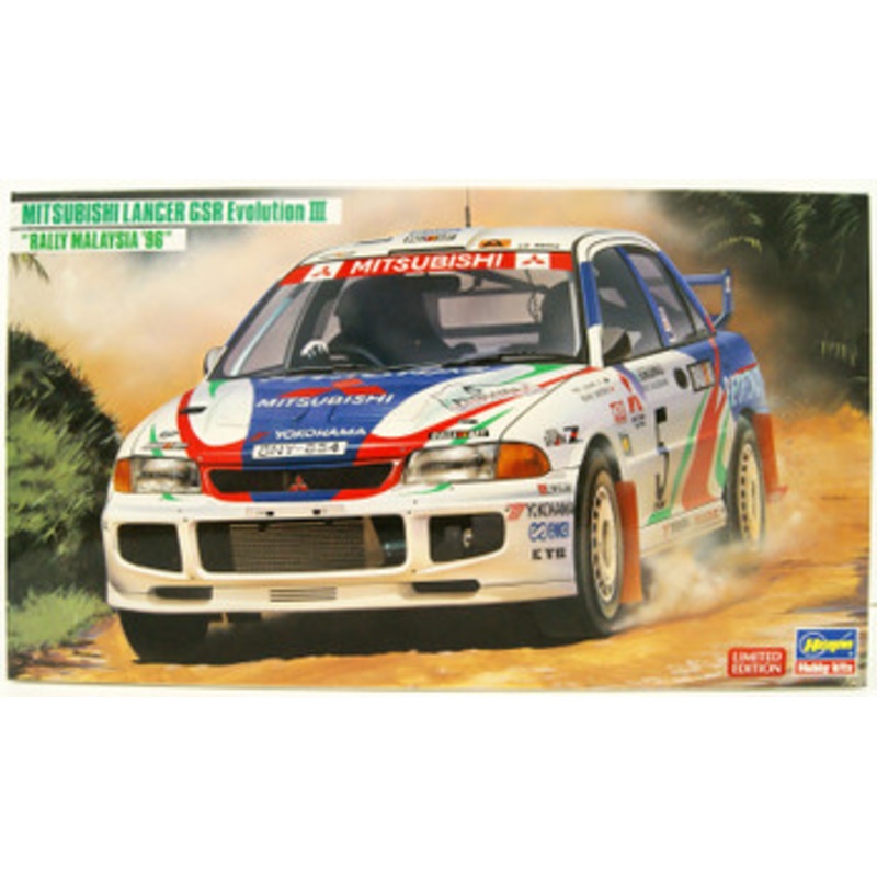 Hasegawa 1/24 Mitsubishi Lancer Evolution lll Rally Malaysia ’96 Plastic Model