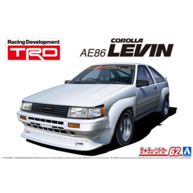 Aoshima The Tuned Car 1/24 TRD AE86 Corolla Levin N2 Ver. ’83 (Toyota) Plastic Model