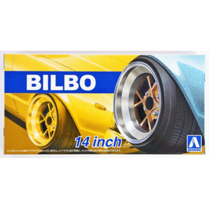 Aoshima Tuned Parts 1/24 Bilbo 14inch Tire & Wheel Set