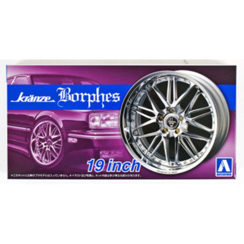 Aoshima Tuned Parts 1/24 Kranze Borphes 19 Inch Tire & Wheel Set