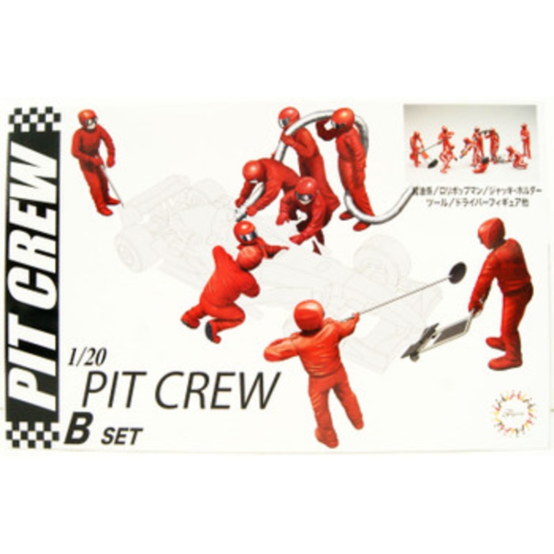 Fujimi Garage & Tool Series 1/20 Pit Crew Set B Plastic Model