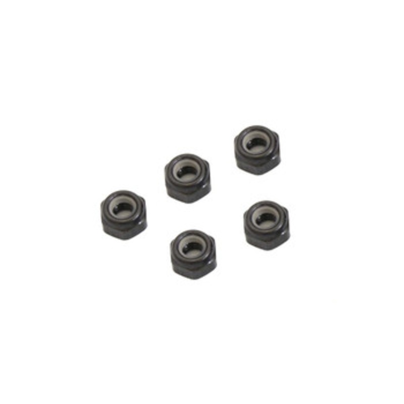 Kyosho 1-N3033NA-GM Nut (M3x3.3) Nylon (Aluminum/Gunmetal/5pcs)