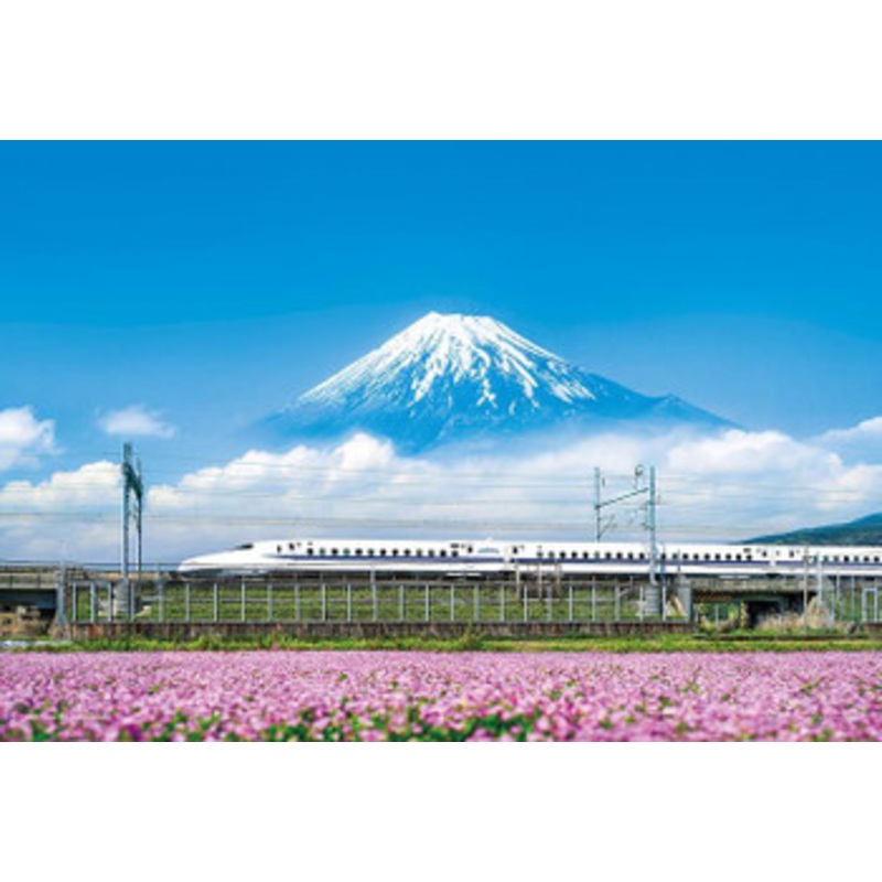 Yanoman 35-26 Jigsaw Puzzle Bullet Train and Mt.Fuji in Shizuoka Japan (500 S-Pieces)
