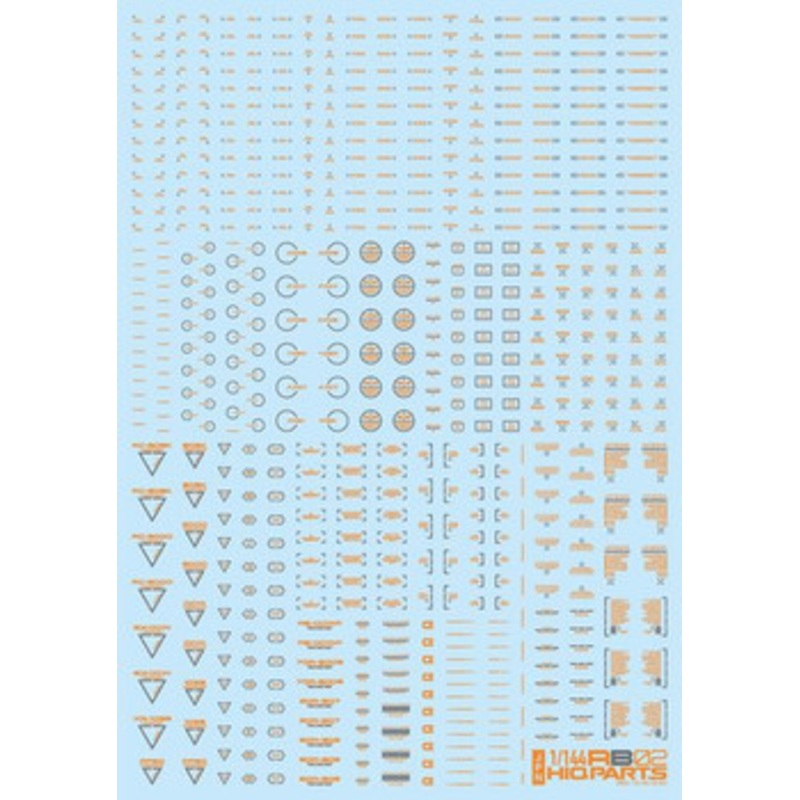 HiQparts 1/144 RB02 Caution Mark Decal Orange x Gray