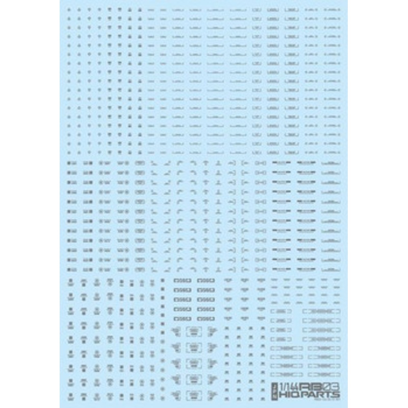 HiQparts 1/144 RB03 Caution Mark Decal One Color Gray