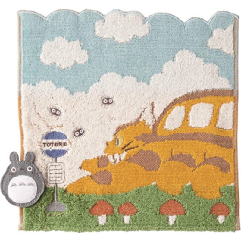 Marushin Studio Ghibli Hand Towel My Neighbor Totoro Cat Bus and Totoro