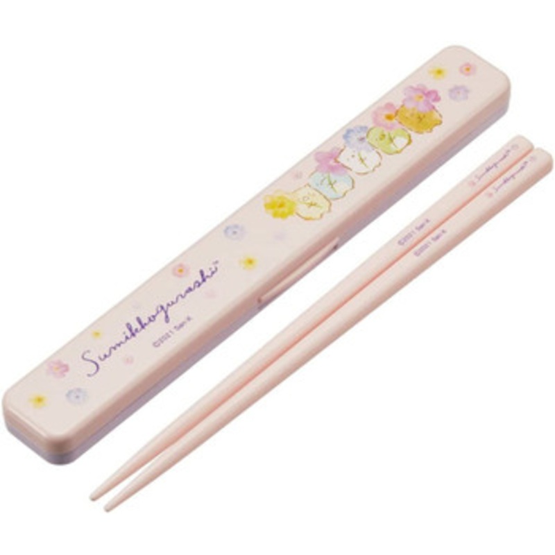 Skater Sumikko Gurashi Chopsticks with Case (Flower)