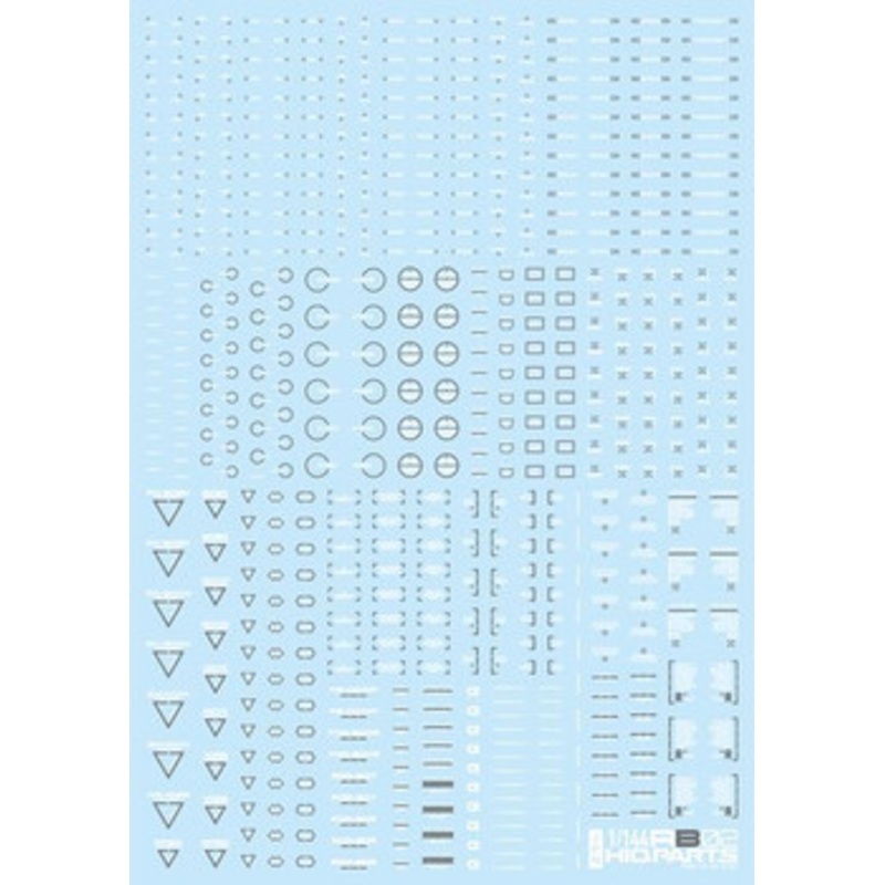 HiQparts 1/144 White & Gray RB02 Caution Decal
