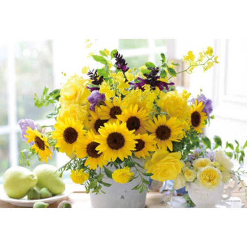 Yanoman 13-06 Jigsaw Puzzle Sunflower Bouquet (1000 S-Pieces)