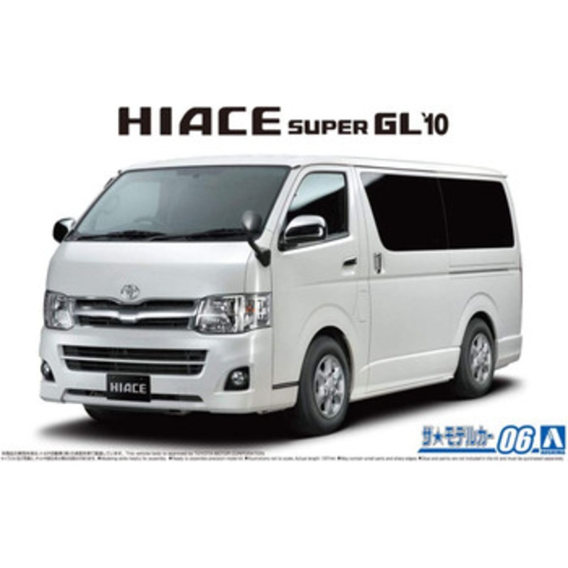 Aoshima The Model Car 1/24 Toyota TRH200V HiAce Super GL ’10 Plastic Model