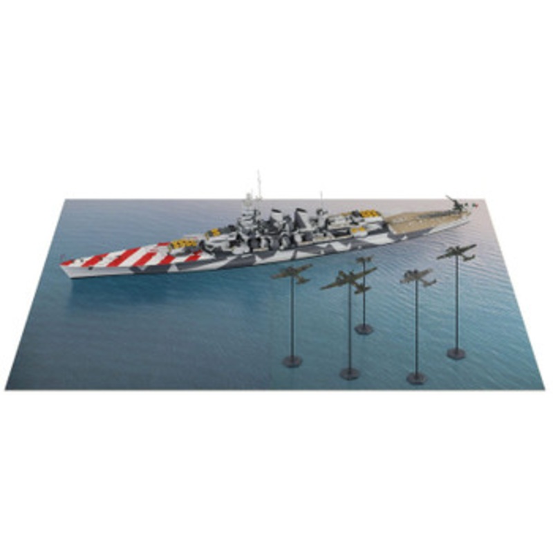 Pit-Road 1/700 Italian Navy Battleship Roma VS Luftwaffe Bombing Air Wing Plastic Model