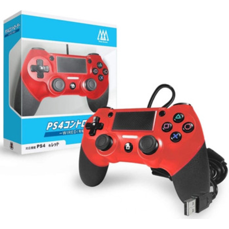 Three Arrow PS4 Wired Controller Red