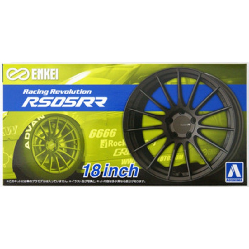Aoshima The Tuned Car 1/24 Enkei RS05RR 18-inch Tire & Wheel Set