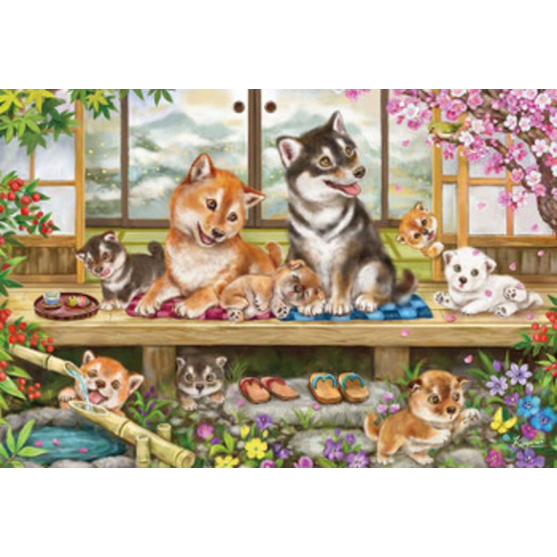 Beverly 31-525 Jigsaw Puzzle Shiba Inu Family On The Poarch (1000 Pieces)