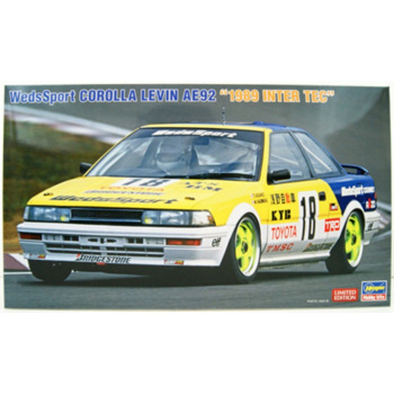 Hasegawa 1/24 Weds Sport Corolla Levin AE92 ‘Inter Tec’ Plastic Model