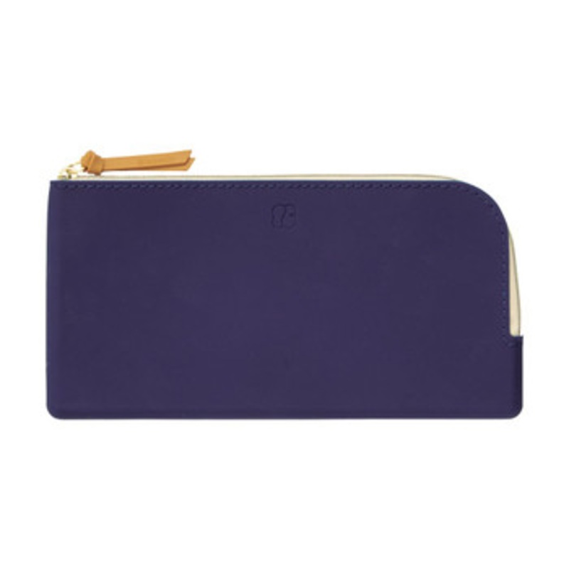 LIHIT LAB. Bloomin Flat Pouch Pen Size (Navy Blue)