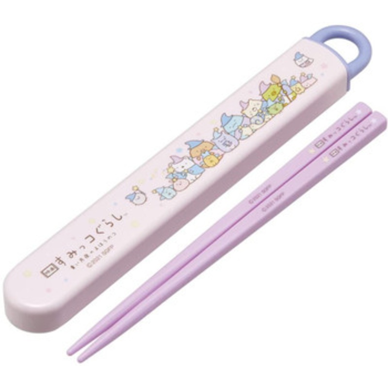 Skater Sumikko Gurashi Chopsticks with Sliding Case (Movie Sumikko Gurashi 2)