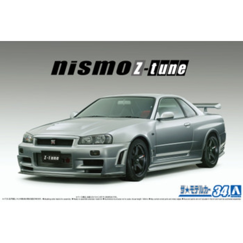 Aoshima The Model Car 1/24 Nismo BNR34 Skyline GT-R Z-tune ’04 Plastic Model