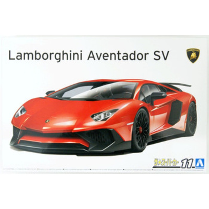 Aoshima The Super Car 1/24 ’15 Lamborghini Aventador SV Plastic Model