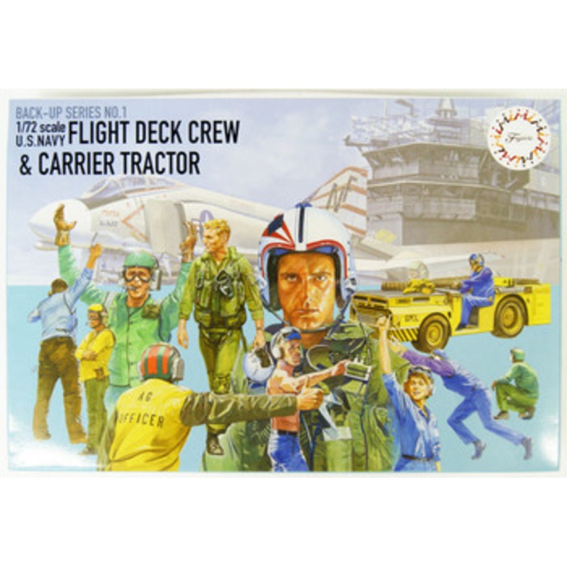 Fujimi 1/72 US Navy Flight Deck Crew & MD-3 Plastic Model