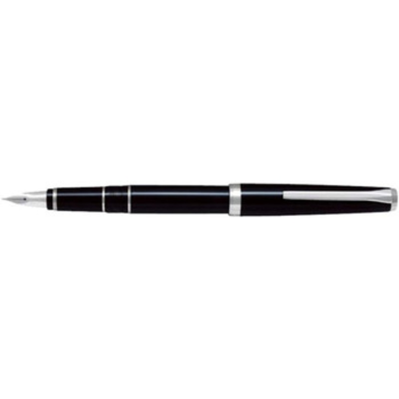Pilot FE25SR-BSB Elabo Rhodium Black Fountain Pen (NIB:SB Soft Broad)